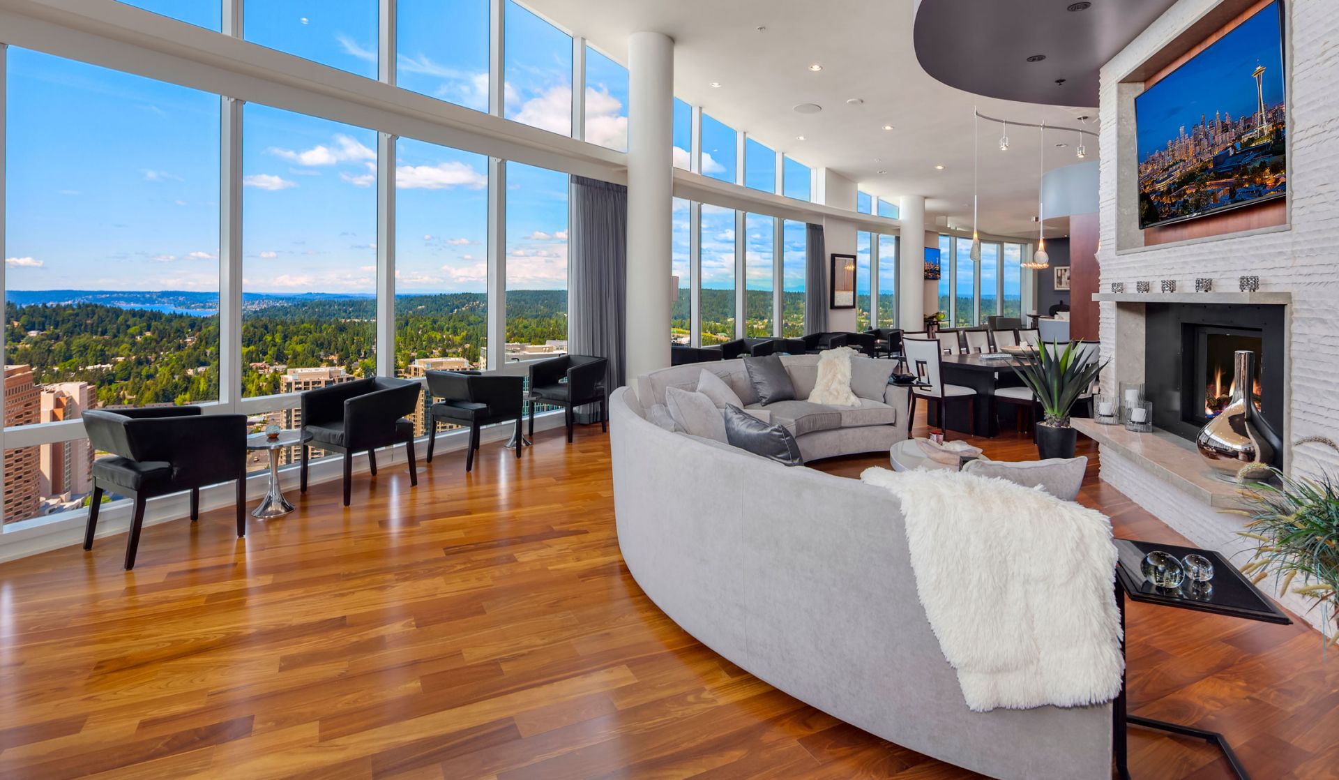 Beyond HiFi, smart home automation, lutron dealer, seattle washington, bellevue, ketra lighting, kitchen, mansion, overlook, city view